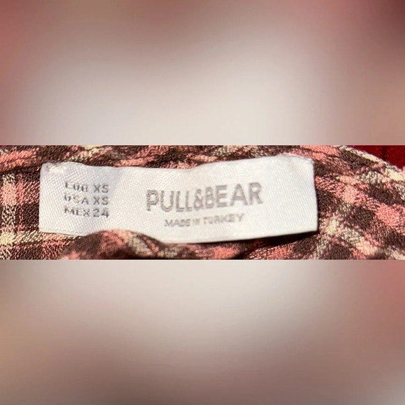 Pull & Bear Spaghetti Strap Dress, Brown & Pink - Picture 2 of 6